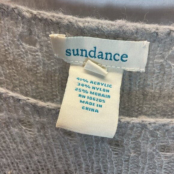 Sundance Mohair Sweater Size S Delicate Gray Lightweight Sequins‎ embellished - Picture 3 of 8